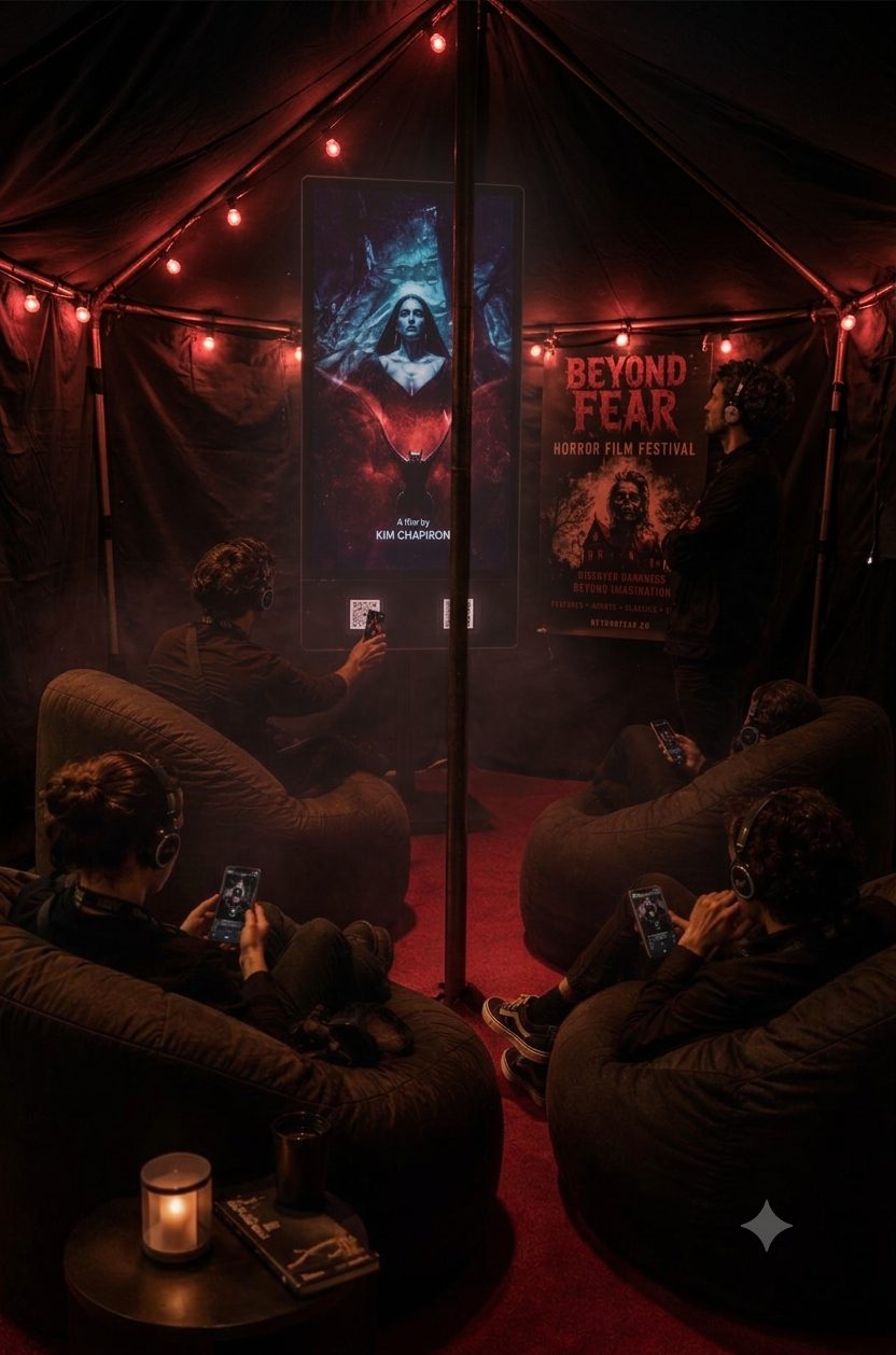 Inside the Reel Fear tent